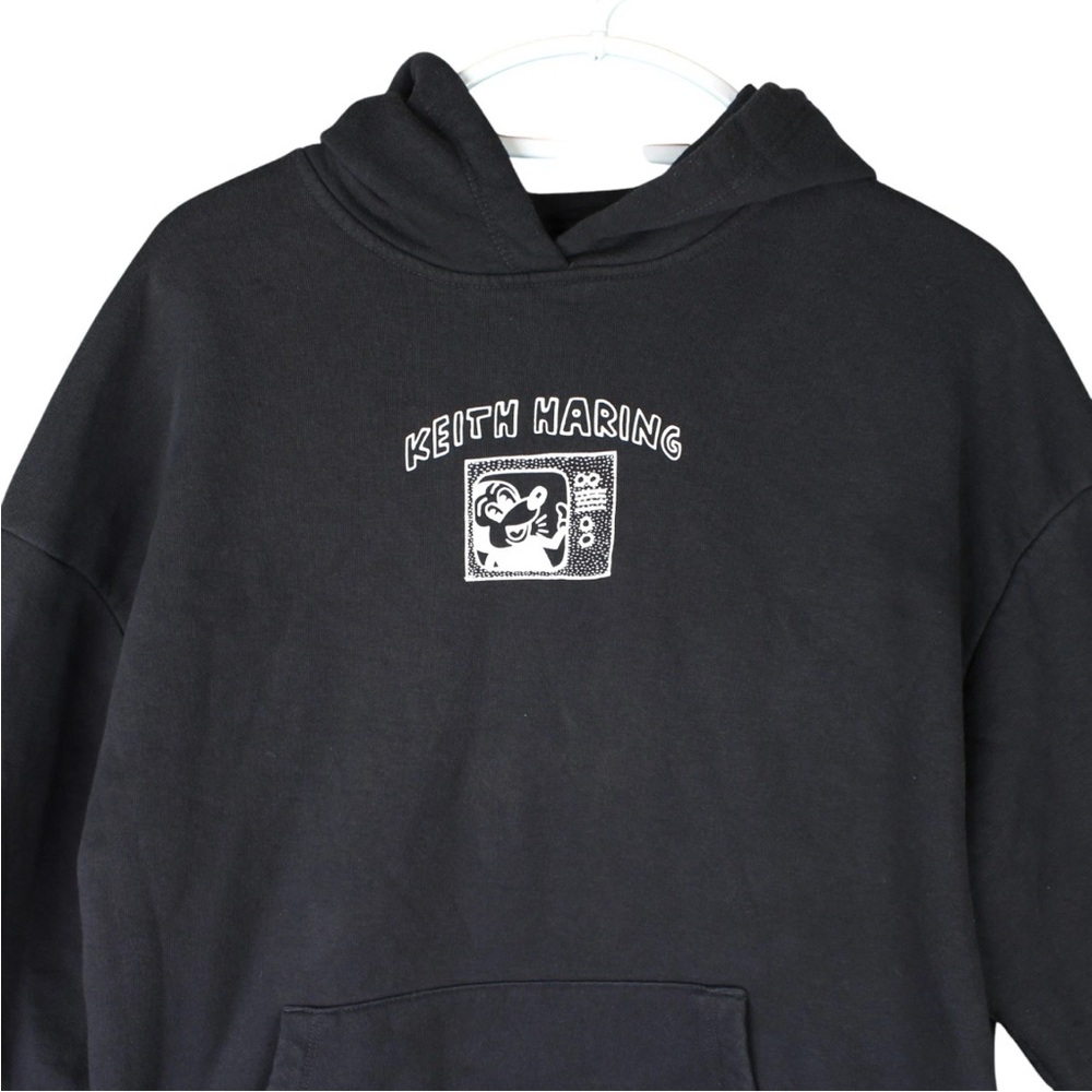 Disney Mickey Mouse x Keith Haring Hoodie Disneyland Unisex Black Size X-Small - Picture 5 of 14